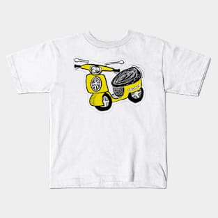 Yellow scooter Kids T-Shirt